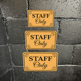 Classic Framed Plus Staff Only Wall or Door Sign | Health And Safety Office Signage