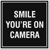 Signs ByLITA Square Smile You're on Camera Sign - Easy Installation | Durable Material