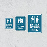 Portrait Round Plus Unisex Fitting Room Wall or Door Sign | General Public Bathroom Signage