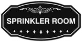 Signs ByLITA Victorian Sprinkler Room Wall or Door Sign - Laser-Engraved Lettering | Durable ABS Plastic | Vibrant Colors | Powerful Foam Tape