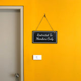 Restricted To Members Only 5x10 Hanging Plus Wall or Door Sign | Office Décor