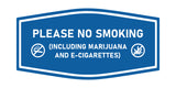 Signs ByLITA Fancy Please NO SMOKING (Including Marijuana and E-Cigarettes) Wall or Door Sign