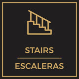 Signs ByLITA Square Stairs Wall or Door Sign | Spanish Bilingual Business and Office Signs