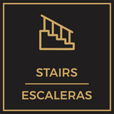 Signs ByLITA Square Stairs Wall or Door Sign | Spanish Bilingual Business and Office Signs