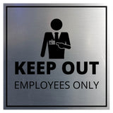 Signs ByLITA Square Keep Out Employees Only Wall or Door Sign