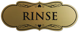 Signs ByLITA Designer Rinse Sign - Easy Installation | Durable Wall or Door Sign
