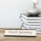 Church Office Staff Role Desk Signs 2 x 10" Plastic Desk Sign