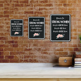 Portrait Round Plus Here's To Strong Women May We Know Them, May We Be Them, May We Raise Them. Wall or Door Sign | Motivational Home Decor