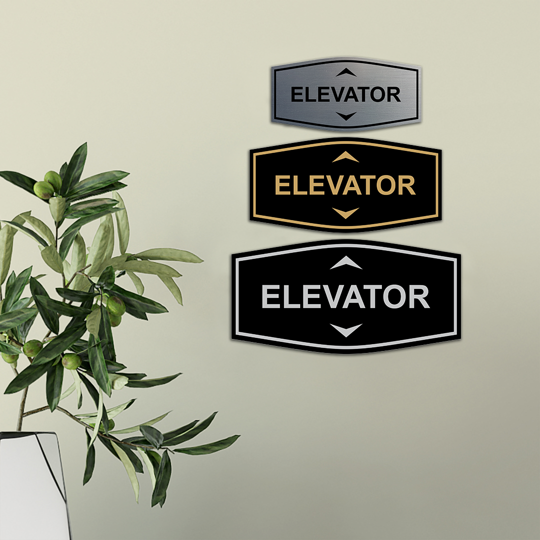 Fancy Elevator Up & Down Arrows Wall or Door Sign – All Quality
