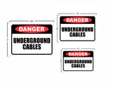 Classic Framed Plus Danger Underground Cable Door or Wall Sign | Business Protection Construction Site Warehouse & Shop Area