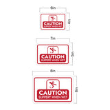 Classic Framed Plus Caution Slippery When Wet Door or Wall Sign | Workplace Health and Safety Warning Signage