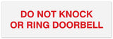 Signs ByLITA Basic Do not knock or ring doorbell Sign - Laser-Engraved Lettering | Durable ABS Plastic | Vibrant Colors | Powerful Foam Tape