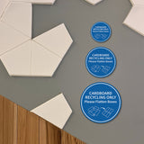 Signs ByLITA Circle Cardboard Recycling Only Please Flatten Boxes Wall or Door Sign