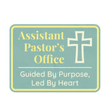 Classic Framed Plus Assistant Pastor’s Office – Guided By Purpose, Led By Heart Door or Wall Sign | Church and Place of Worship Signs