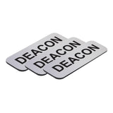 Deacon 1 x 3" Name Tag, (3 Pack)