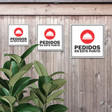 Square Plus Pedidos En este Punto Wall or Door Sign | Spanish | Food Business Front Desk Warning