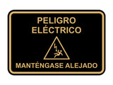 Signs ByLITA Classic Framed Peligro Eléctrico Manténgase Alejado Door or Wall Sign Easy Installation | Health And Safety | Building And Hospitality