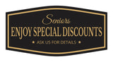 Signs ByLITA Fancy Seniors Enjoy Special Discounts. Ask Us for Details Easy Installation | Durable Construction | Barbers | Grooming and Styling | Hair Wall or Door Sign