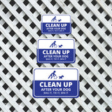Classic Framed Plus Clean Up After Your Dog Bag It, Tie It, Bin It Wall or Door Sign | Public Warning Signage