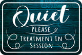 Classic Framed Plus Quiet Please Treatment In Session Door or Wall Sign | Hospitality Signage