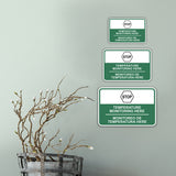 Classic Framed Plus Stop! Temperature Monitoring Here Wall or Door Sign | Bilingual Spanish and English Workplace Safety Signage