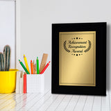 Signs ByLITA Customizable Cursive Font Achievement Award Wooden Plaque with Easel Stand, Engraved Gift for Students, Employees, Special Achievement and Corporate Awards