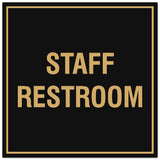 Signs ByLITA Square Staff Restroom Sign - Easy Installation | Durable Material