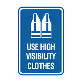 Signs ByLITA Portrait Round Use High Visibility Clothes Wall or Door Sign
