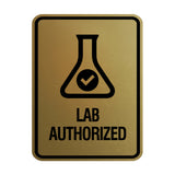Signs ByLITA Portrait Round Lab Authorized Wall or Door Sign