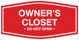 Signs ByLITA Fancy Owner's closet Sign - Laser-Engraved Lettering | Durable ABS Plastic | Vibrant Colors | Powerful Foam Tape Wall or Door Sign