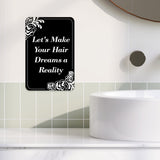 Portrait Round Plus Let's Make Your Hair Dreams a Reality Door or Wall Sign | Hair Stylist Inspirational Positive Decoration
