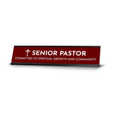 Church Leader Role and Titles 2 x 10" Desk Sign with Aluminium Frame