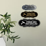 Signs ByLITA Designer Storage Area Under Surveillance Wall or Door Sign
