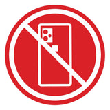Signs ByLITA Circle No Cellphones Graphic Door or Wall Sign | Easy Installation | Durable Construction | Promote Health And Safety | Caution Warning Sign for Home, Business and Office Spaces