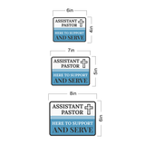 Classic Framed Plus Assistant Pastor – Here To Support and Serve Door or Wall Sign | Church and Place of Worship Signs