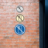 Signs ByLITA Circle No Cellphones Graphic Door or Wall Sign | Easy Installation | Durable Construction | Promote Health And Safety | Caution Warning Sign for Home, Business and Office Spaces