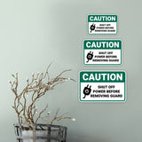 Classic Framed Plus Caution Shut Off Power Before Removing Guard Wall or Door Sign | Workplace Safety Compliance Signs