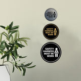 Circle Safety Harness Must Be Worn Wall or Door Sign