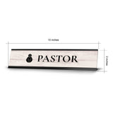 Church Leader Role and Titles 2 x 10" Desk Sign with Aluminium Frame