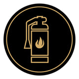 Signs ByLITA Circle Fire Extinguisher Graphic Door or Wall Sign | Easy Installation | Durable Construction | Promote Health And Safety | Caution Warning Sign for Home, Business and Office Spaces