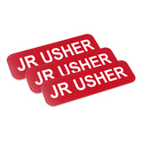 Jr Usher 1 x 3" Name Tag, (3 Pack)