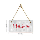 Let it Snow 5x10 Hanging Wall or Door Sign | Funny Religious Home Decor