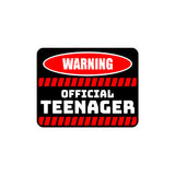 Classic Framed Plus Warning Official Teenager Wall or Door Sign | Novelty Funny Warning Signs