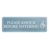Standard Plus Please Knock Before Entering Wall or Door Sign | Privacy Signage