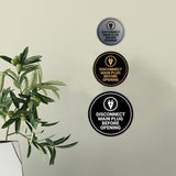 Circle Disconnect Main Plug Before Opening Wall or Door Sign