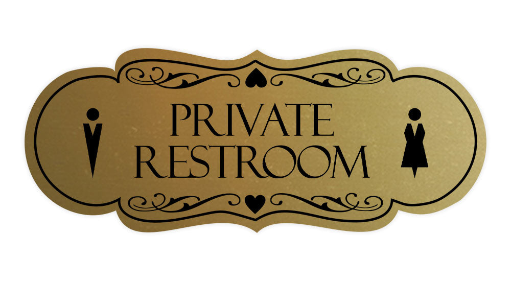 Signs ByLITA Designer Private Restroom Wall or Door Sign