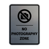 Signs ByLITA Portrait Round No Photography Zone Door or Wall Sign Easy Installation | Directing Artists & Co-Workers | Music | Concert | Festivals