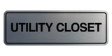 Signs ByLITA Standard Utility Closet Wall or Door Sign | Easy Installation | Office & Home Signage