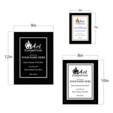 Art Competition Customizable Black Frame Award Plaque | Easel Mount Option | Achievement and Recognition Personalizable Plaques