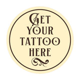 Signs ByLITA Circle Get Your Tattoo Here Wall or Door Sign